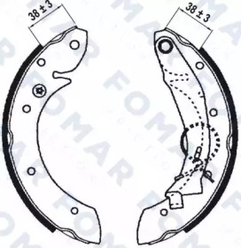 FOMAR FRICTION fo0641 -  Комплект тормозных колодок